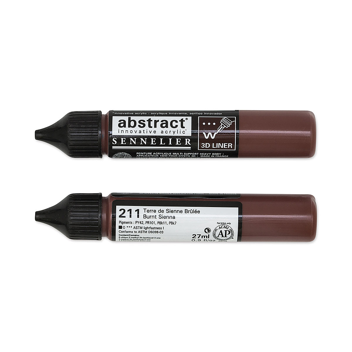 Sennelier Abstract 3D Liner - Burnt Sienna, 27 ml