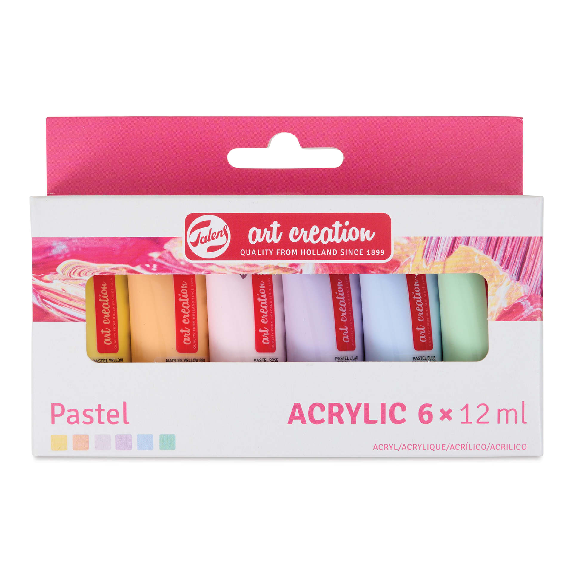Talens Art Creation Acrylics - Set of 6, Pastel, 12 ml Tubes front of package