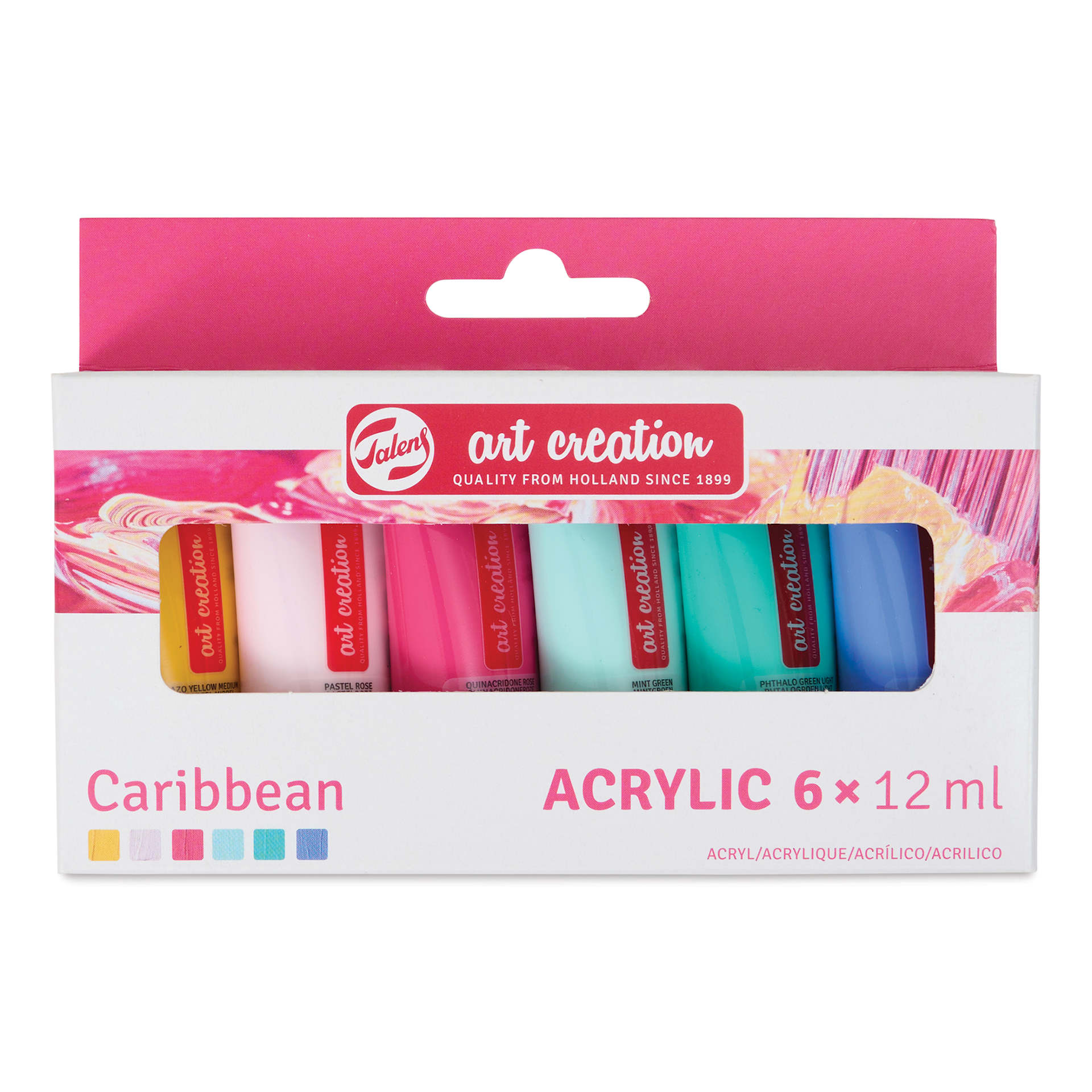 Talens Art Creation Acrylics - Set of 6, Caribbean, 12 ml Tubes front of package