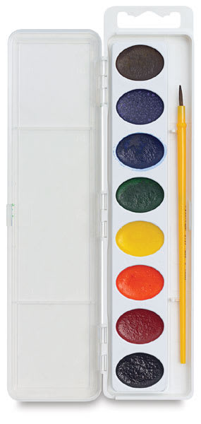 Semi-Moist Watercolors, 8 Color Set - Inside of Packaging