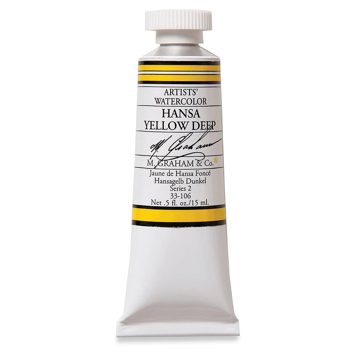 M. Graham Artists' Watercolor - Hansa Yellow Deep, 15 ml tube