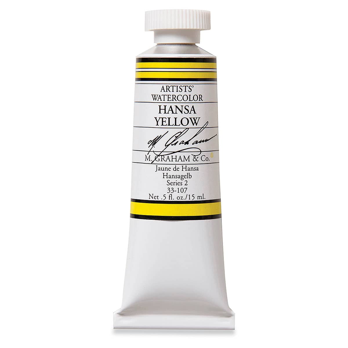 M. Graham Artists' Watercolor - Hansa Yellow, 15 ml Tube