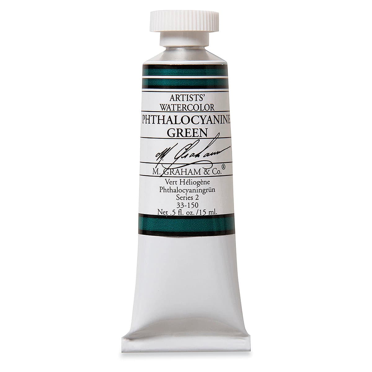 M. Graham Artists' Watercolor - Phthalo Green, 15 ml Tube