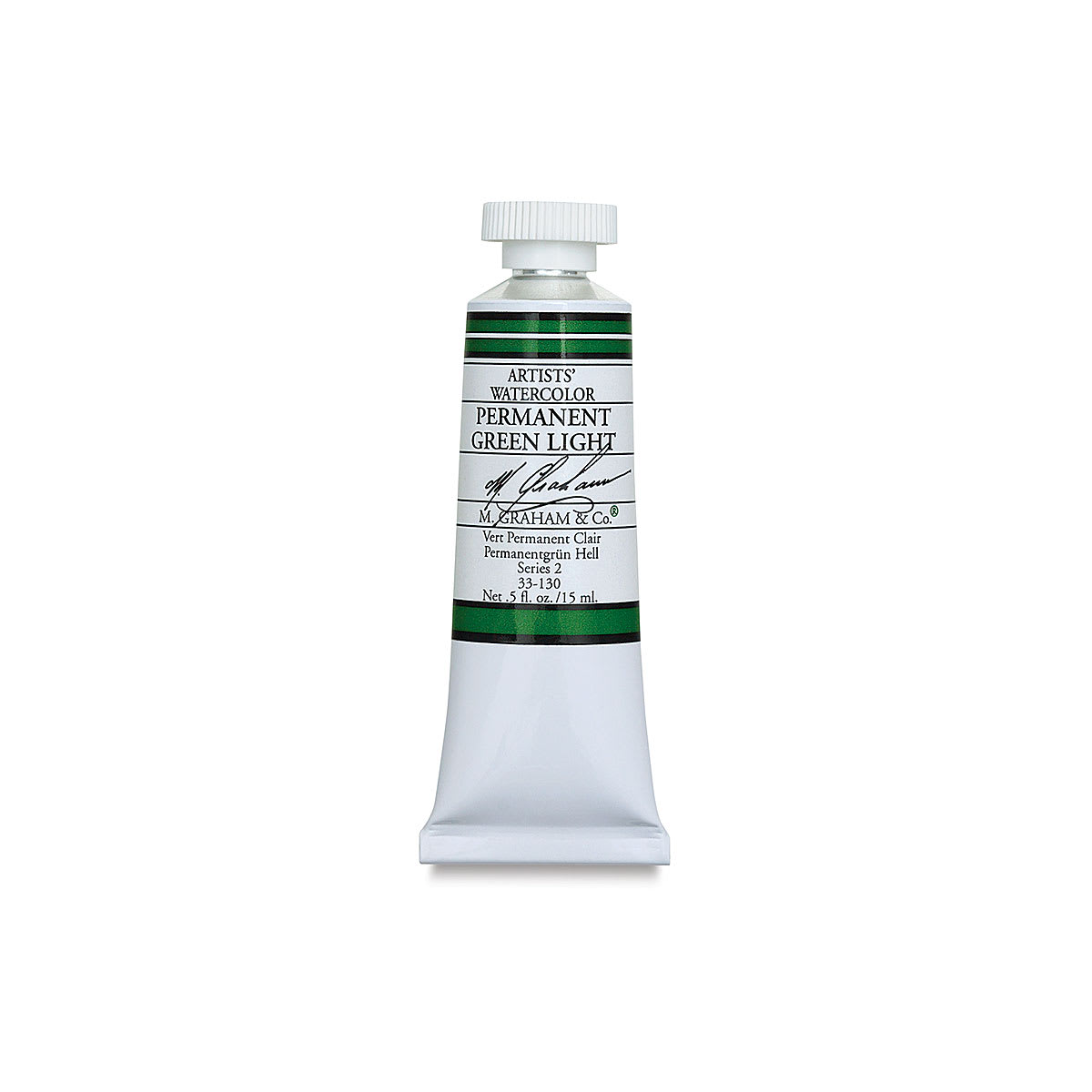 M. Graham Artists' Watercolor - Permanent Green Light, 15 ml Tube