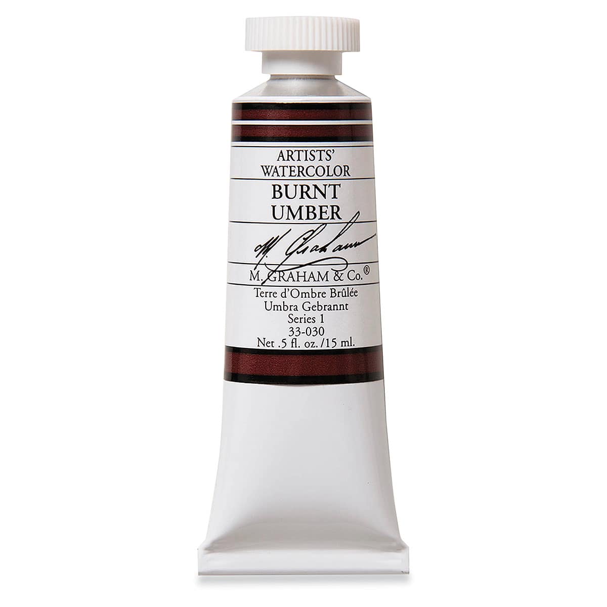 M. Graham Artists' Watercolor - Burnt Umber, 15 ml Tube