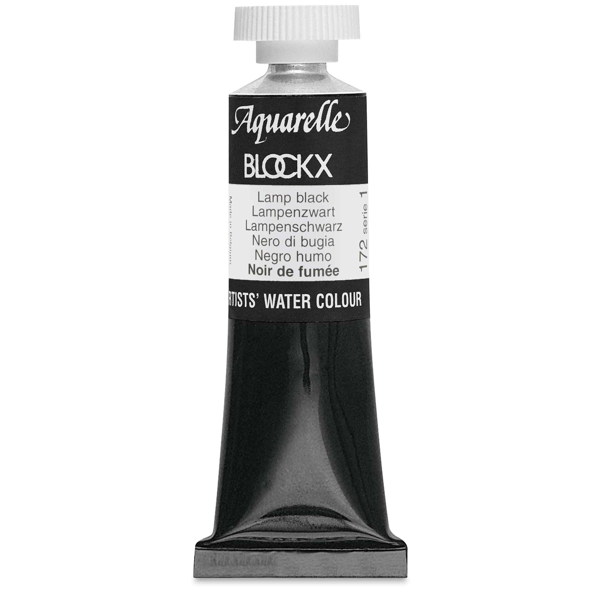 Blockx Artists' Watercolor - Lamp Black, 15 ml Tube
