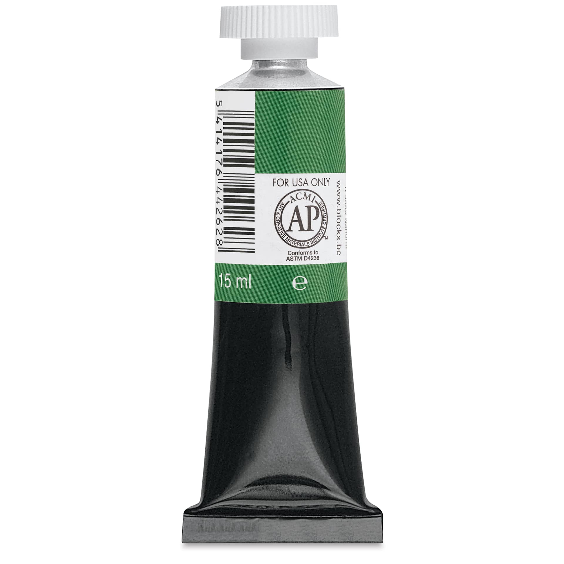 Blockx Artists' Watercolor - Chrome Green, 15 ml Tube back