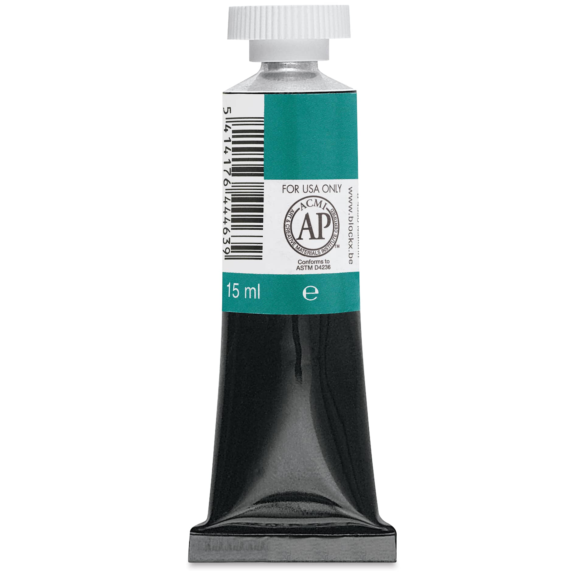 Blockx Artists' Watercolor - Turquoise Green, 15 ml Tube back