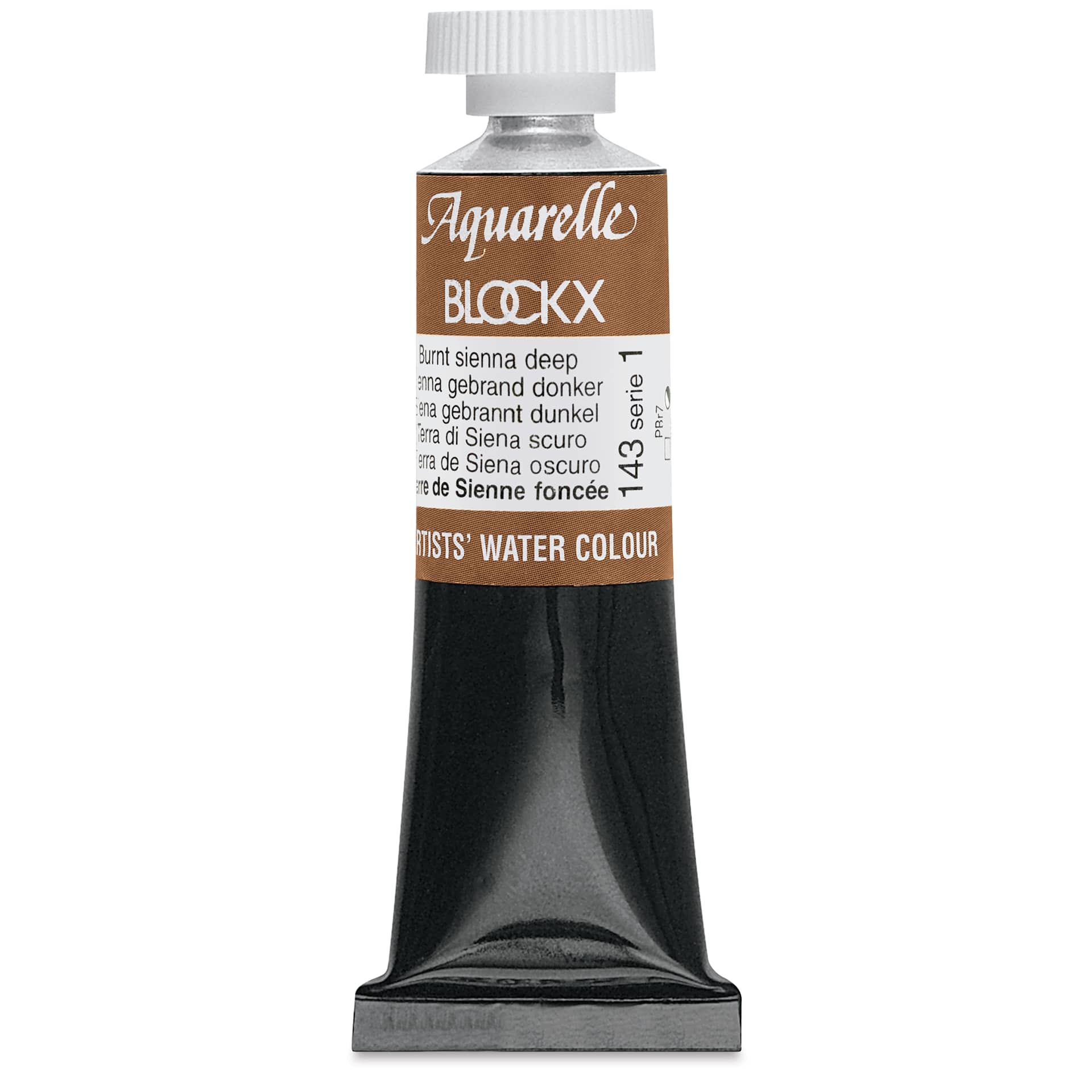 Blockx Artists' Watercolor - Burnt Sienna Deep, 15 ml tube