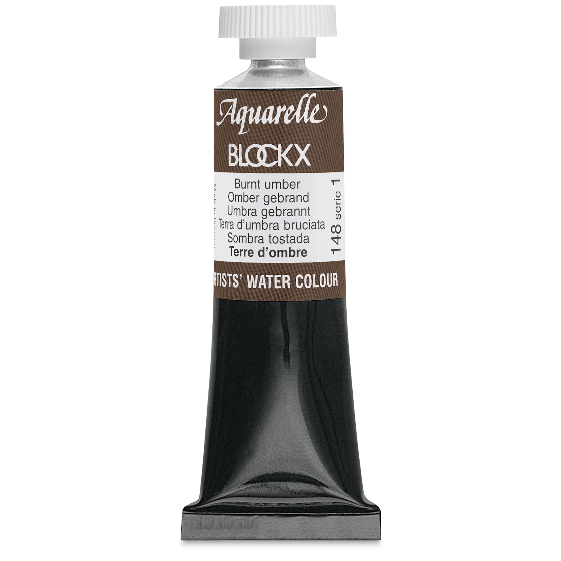 Blockx Artists' Watercolor - Burnt Umber, 15 ml tube