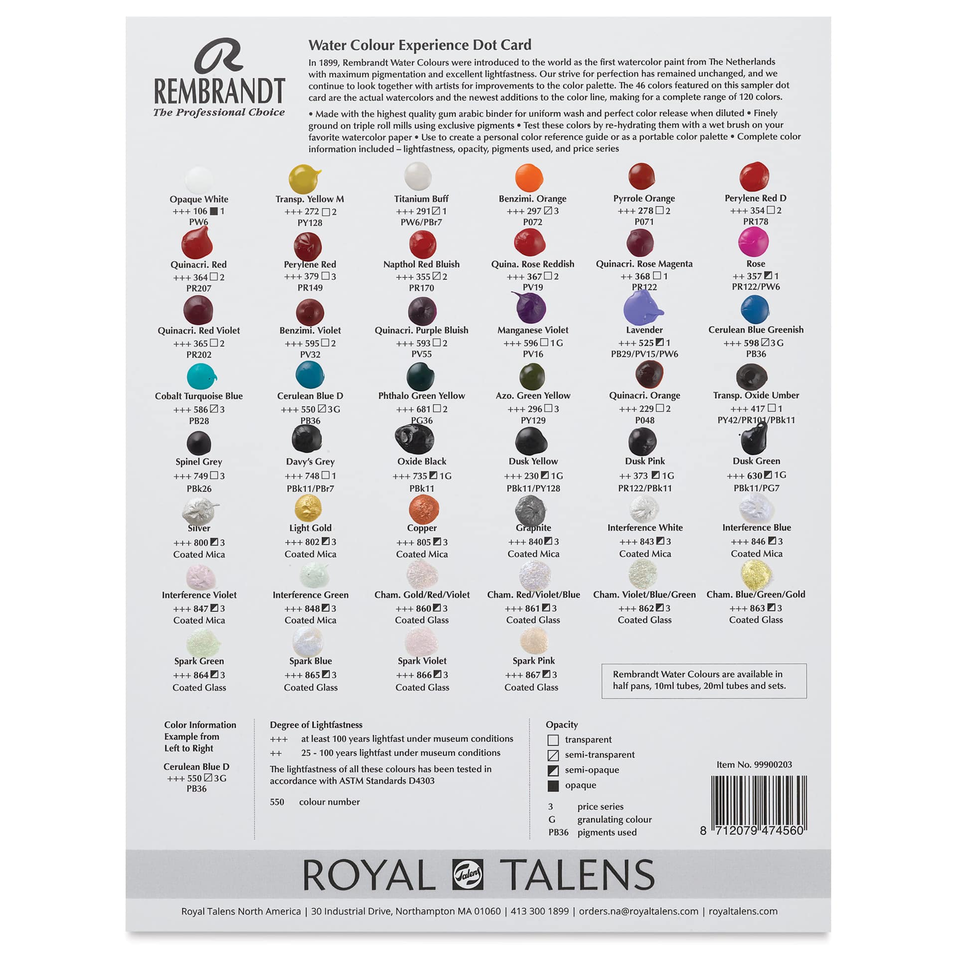 Rembrandt Artist Watercolor Dot Card - Experience Kit dot card
