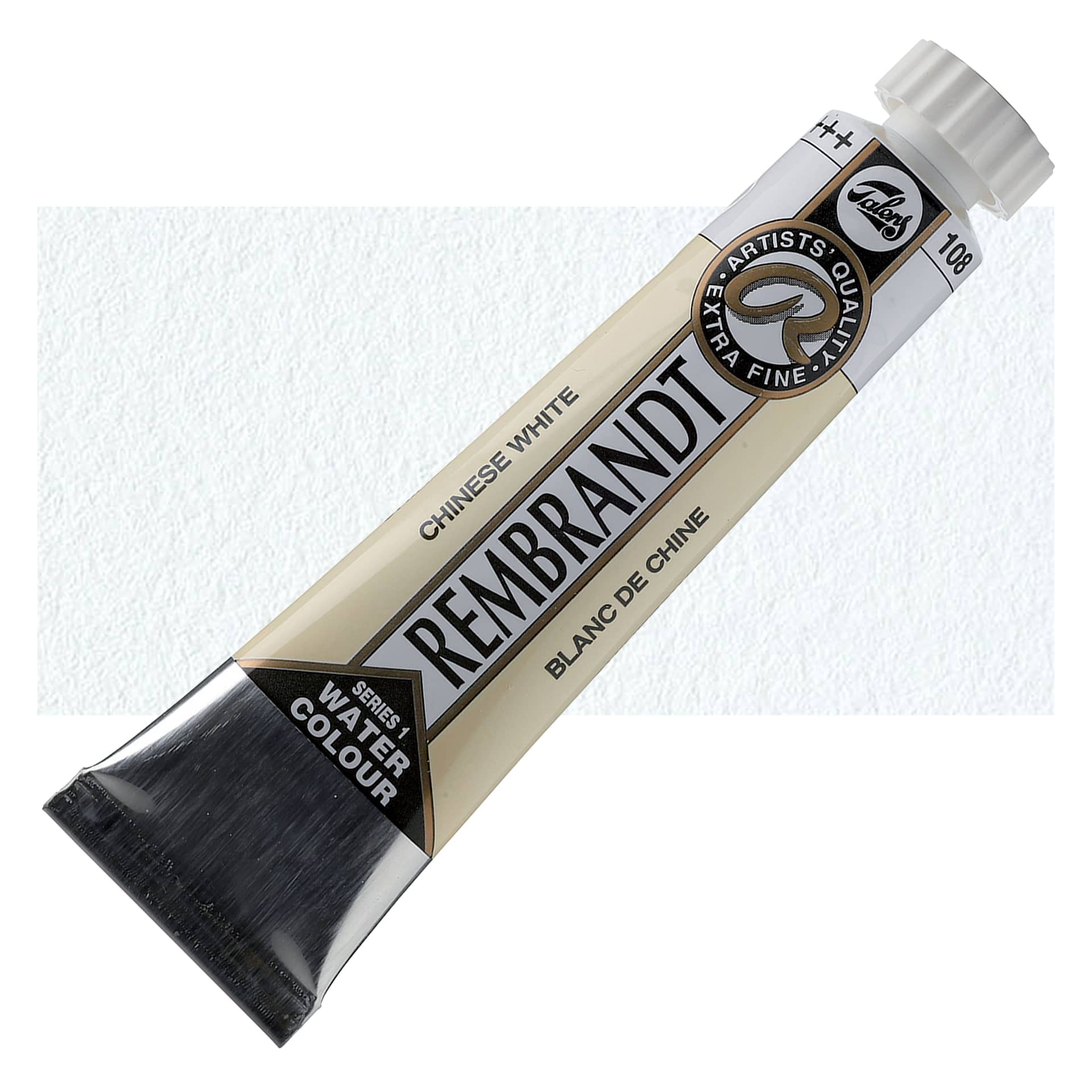 Rembrandt Artist Watercolor - Chinese White, 10 ml tube and swatch