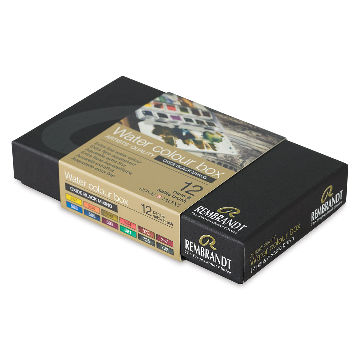 Rembrandt Artists' Watercolor Set - Oxide Black Mixing Set of 12