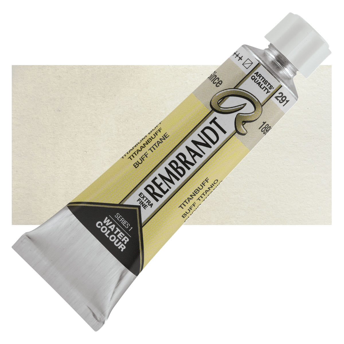 Rembrandt Artist Watercolor - Titan Buff, 10 ml tube and swatch