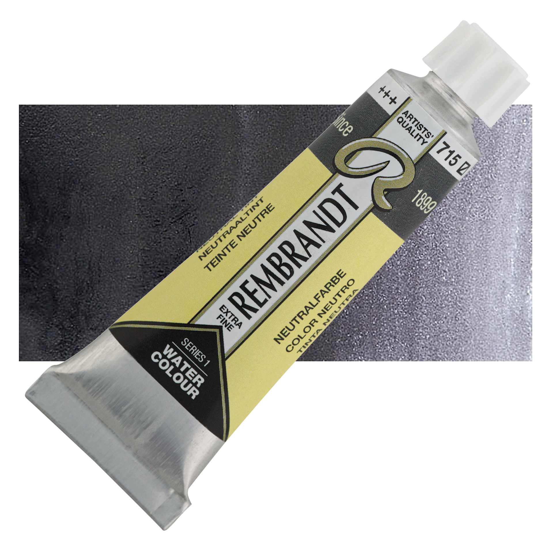 Rembrandt Artist Watercolor - Neutral Tint, 10 ml tube and swatch