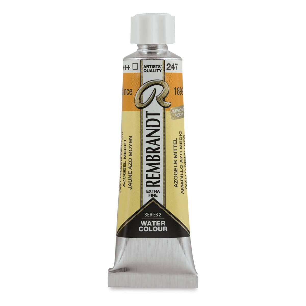 Rembrandt Artist Watercolors - Azo Yellow Medium Cadmium Free, 10 ml tube