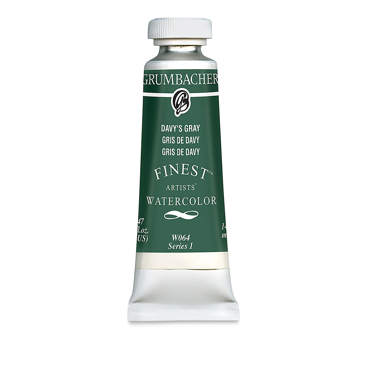 Grumbacher Finest Artists' Watercolor - Davy's Gray, 14 ml tube