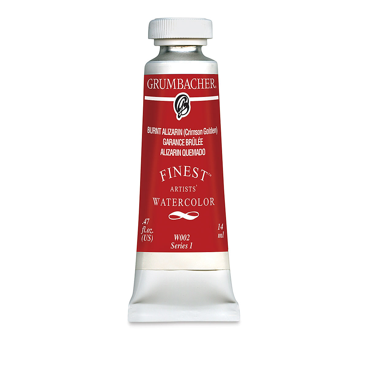 Grumbacher Finest Artists' Watercolor - Burnt Alizarin, 14 ml tube