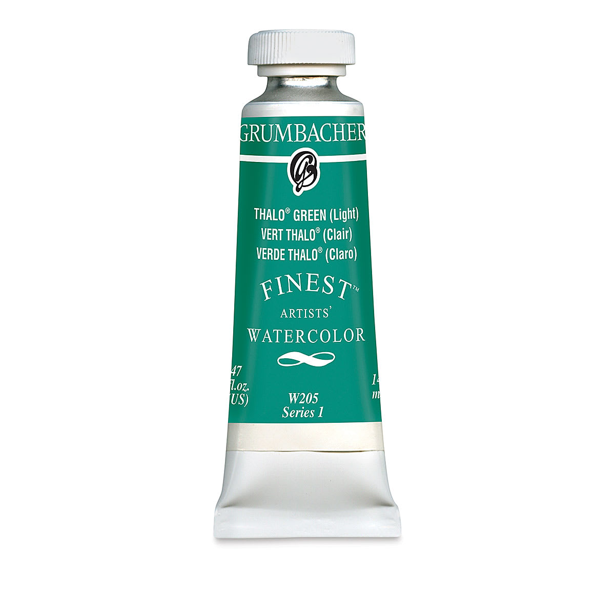 Grumbacher Finest Artists' Watercolor - Thalo Green, 14 ml tube