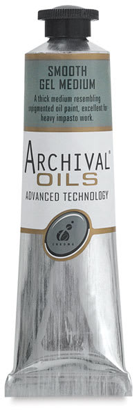 Chroma Archival Oils Mediums - Front of tube of Smooth Gel Medium