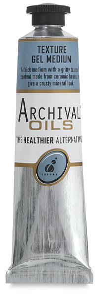 Chroma Archival Oils Mediums - Front of tube of Texture Gel Medium