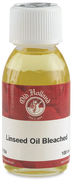 Bleached Linseed Oil - Front view of 100 ml bottle