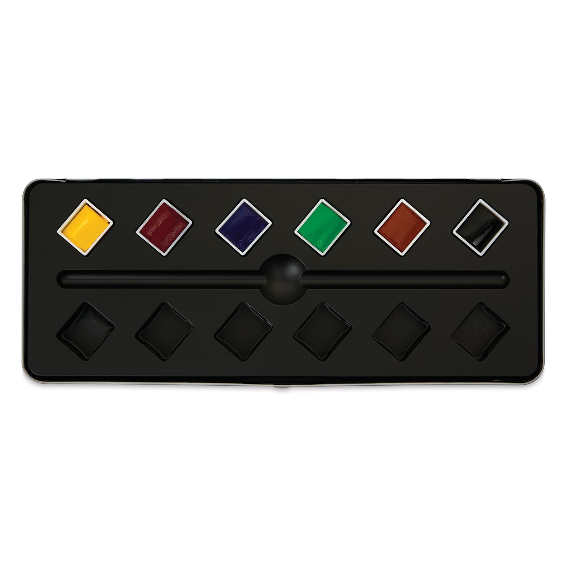 Sennelier French Artists' Watercolors - Set of 6, Metal Case, Half Pan