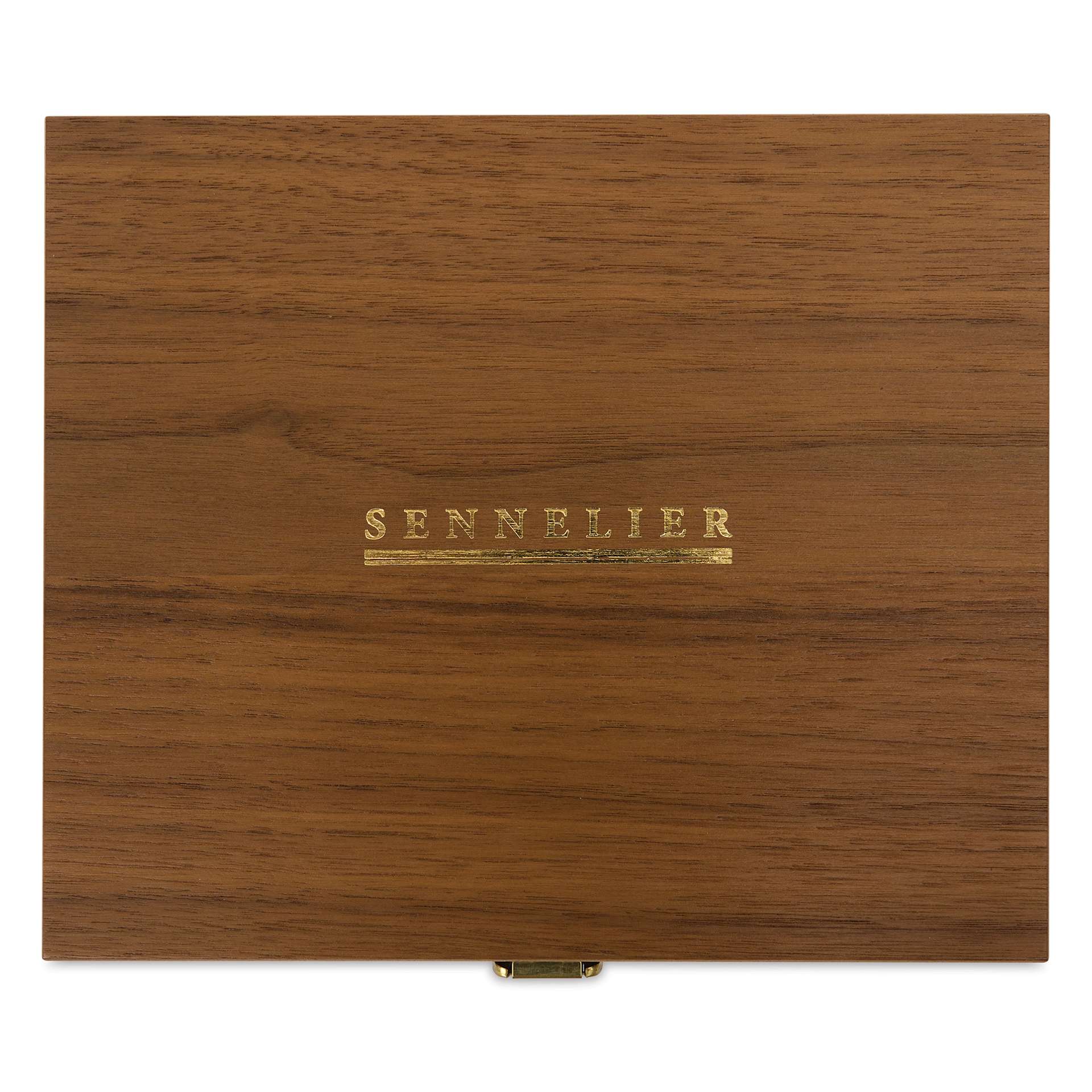 Sennelier French Artists' Watercolors - Set of 24, top of wood case