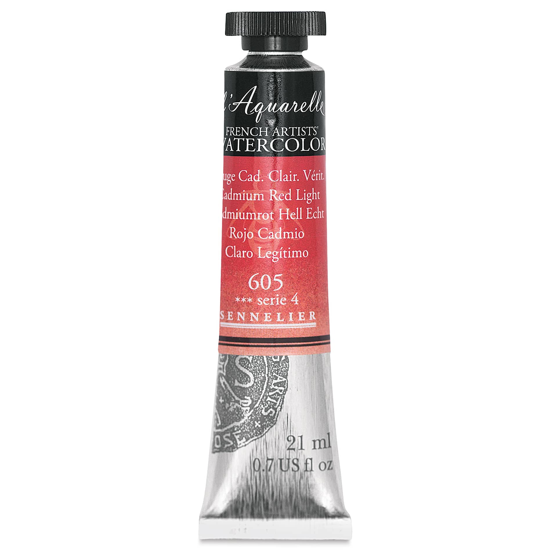 Sennelier French Artists' Watercolor - Cadmium Red Light, 21 ml, Tube