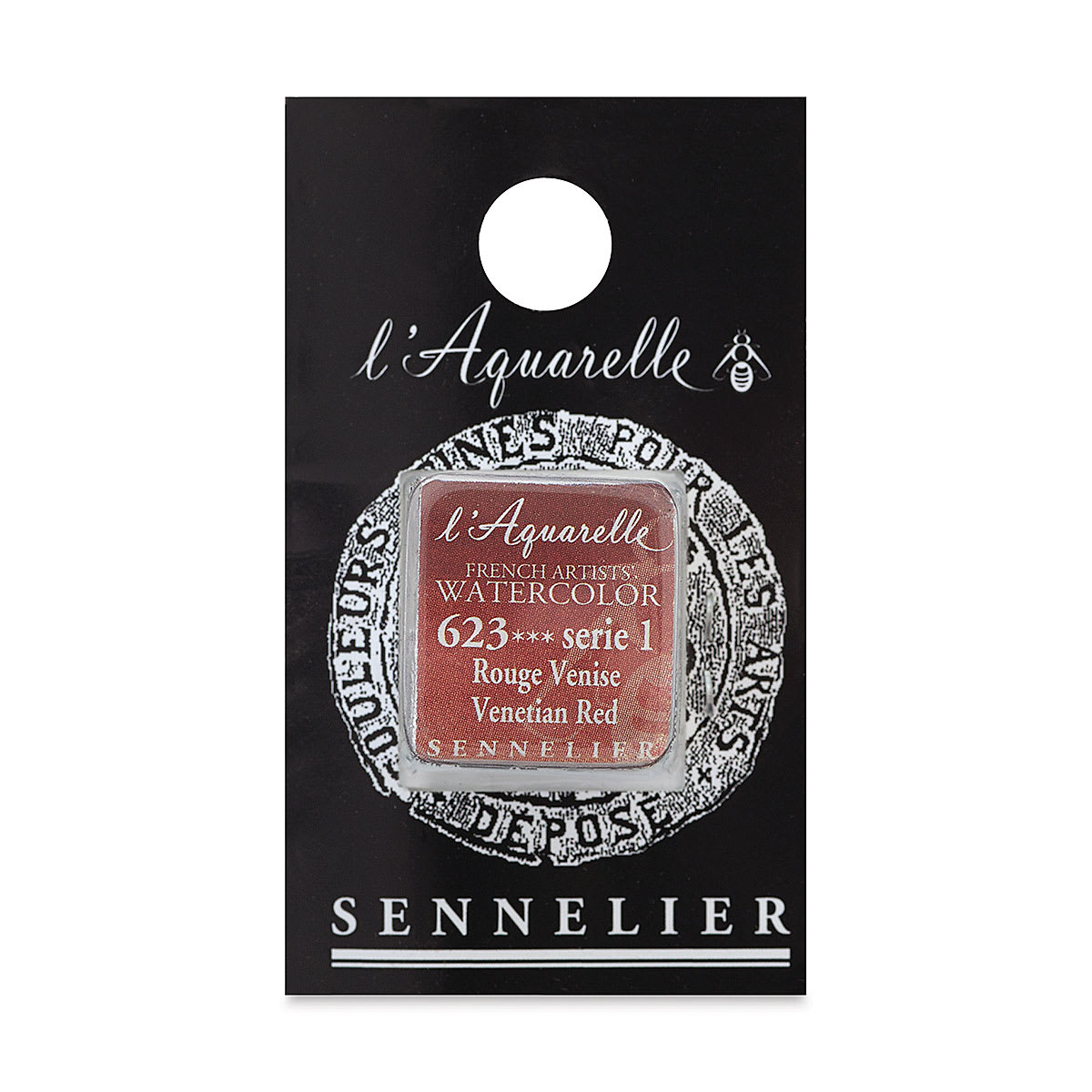 Sennelier French Artists' Watercolor - Venetian Red, Half Pan