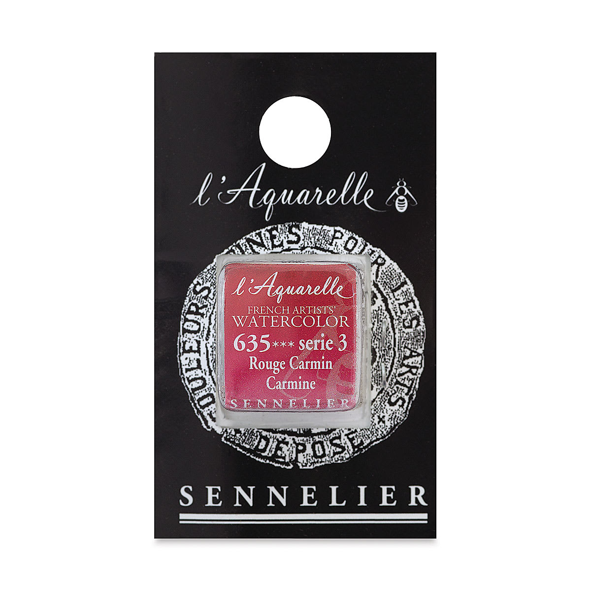 Sennelier French Artists' Watercolor - Carmine, Half Pan