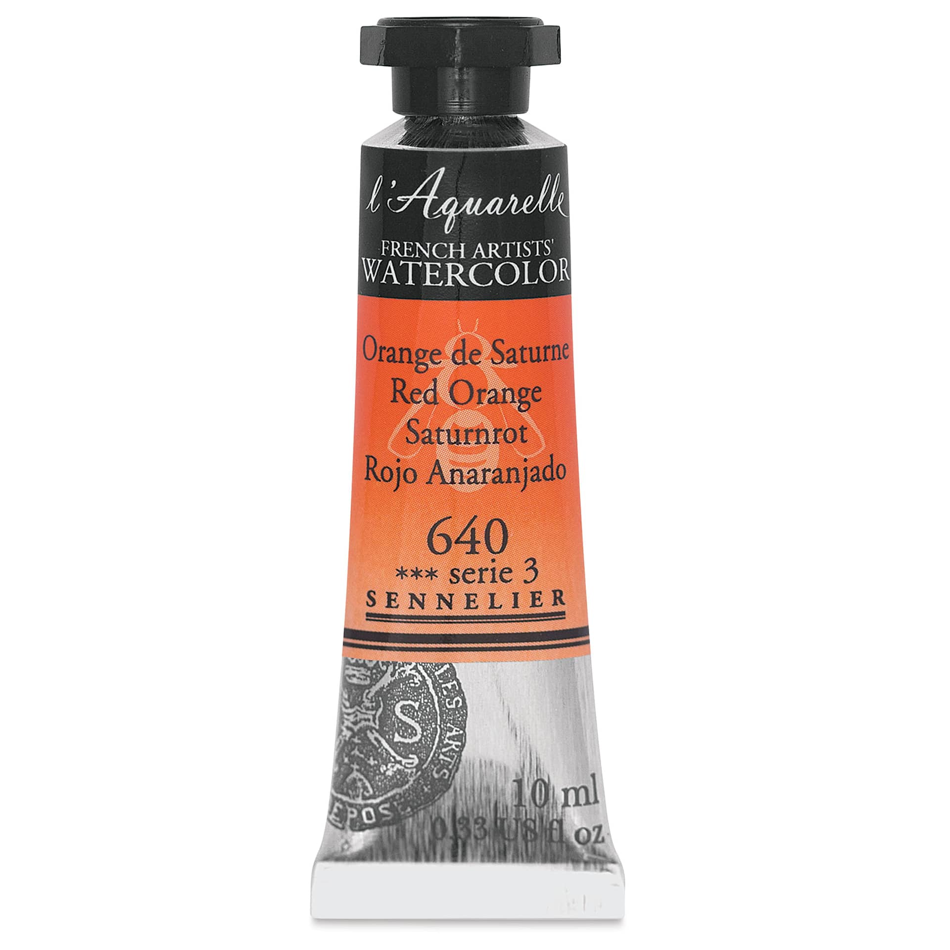 Sennelier French Artists' Watercolor - Red Orange, 10 ml Tube