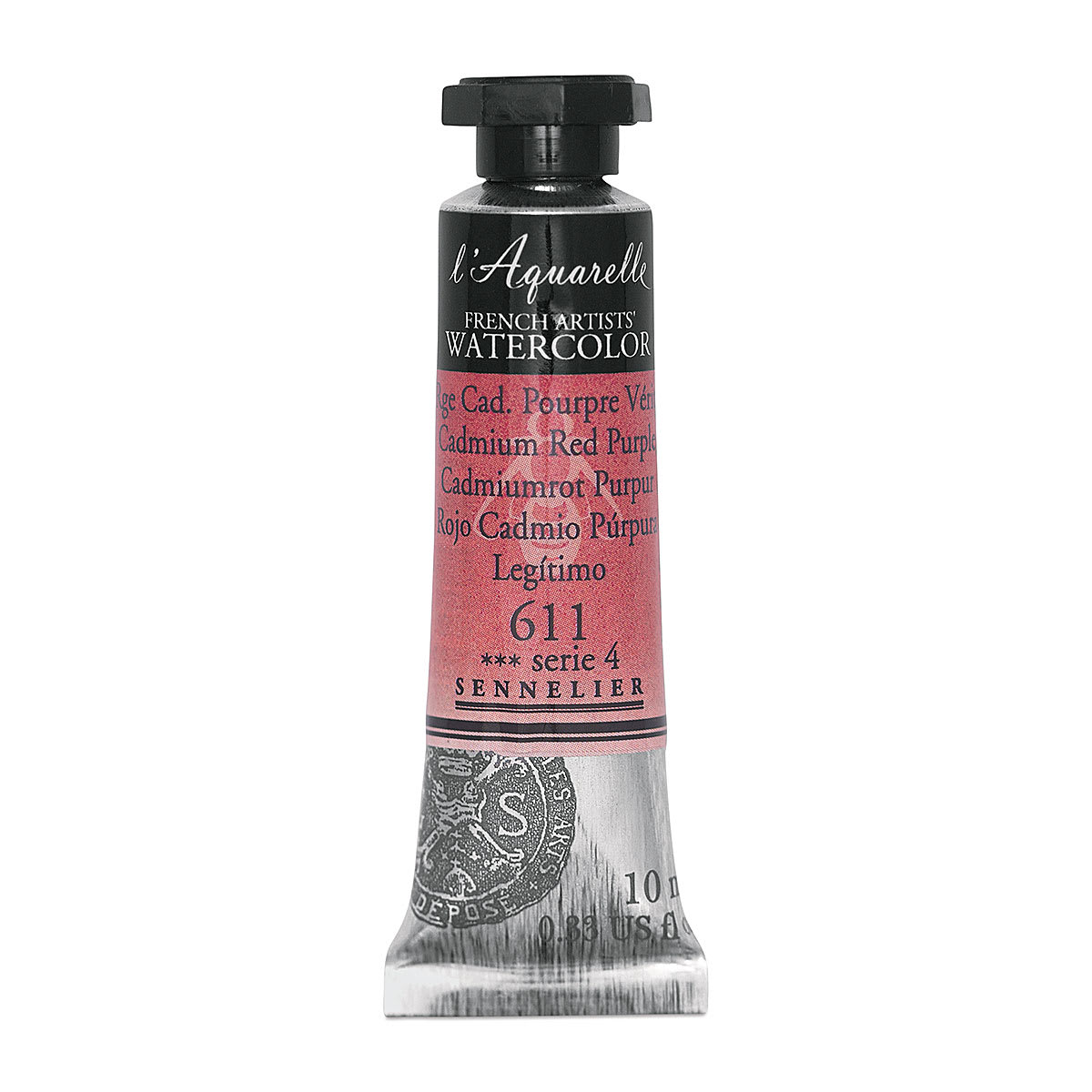 Sennelier French Artists' Watercolor - Cadmium Red Purple, 10 ml, Tube