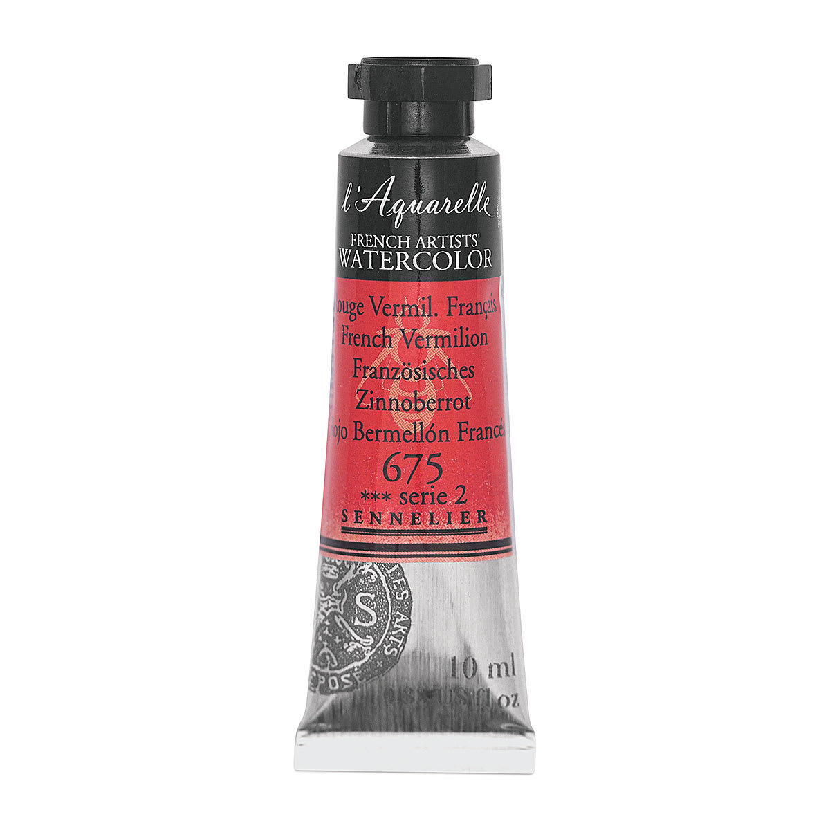 Sennelier French Artists' Watercolor - French Vermilion, 10 ml, Tube