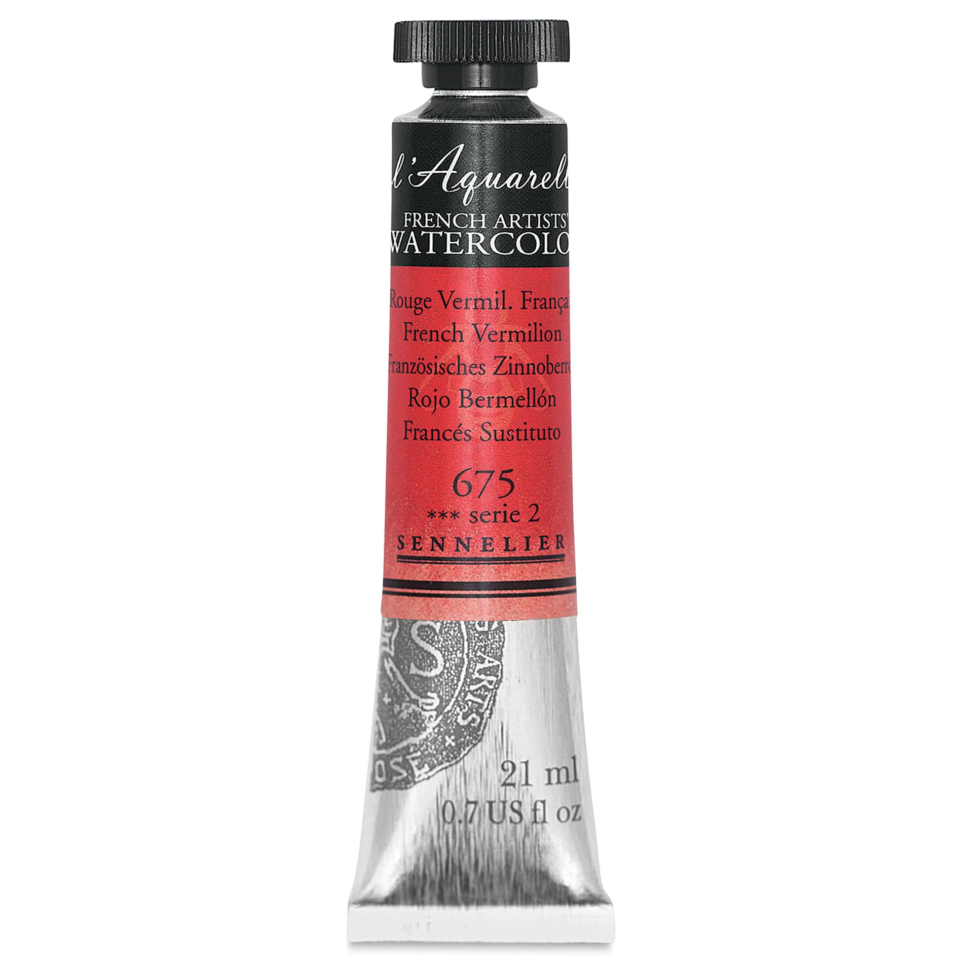 Sennelier French Artists' Watercolor - French Vermilion, 21 ml, Tube