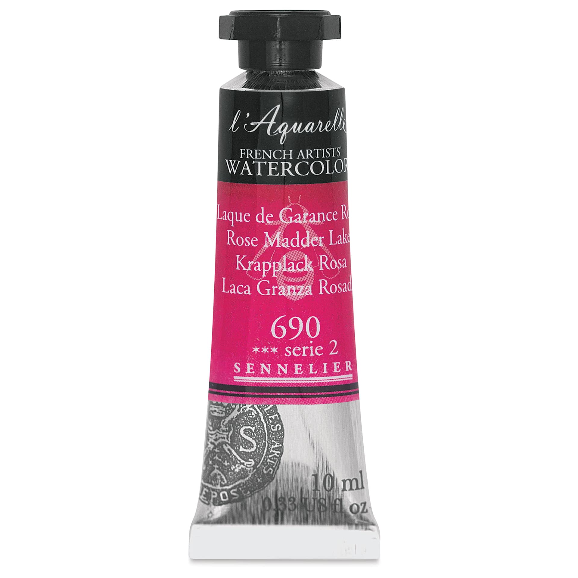 Sennelier French Artists' Watercolor - Rose Madder Lake, 10 ml Tube