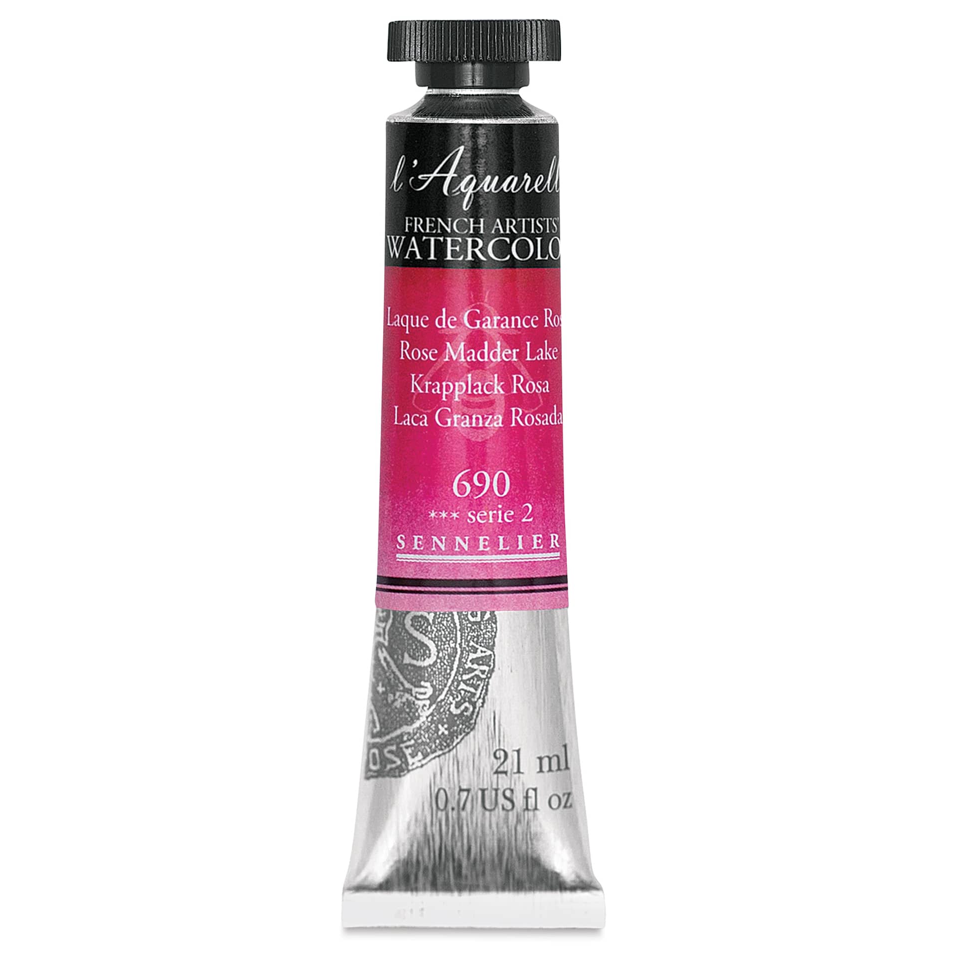 Sennelier French Artists' Watercolor - Rose Madder Lake, 21 ml Tube