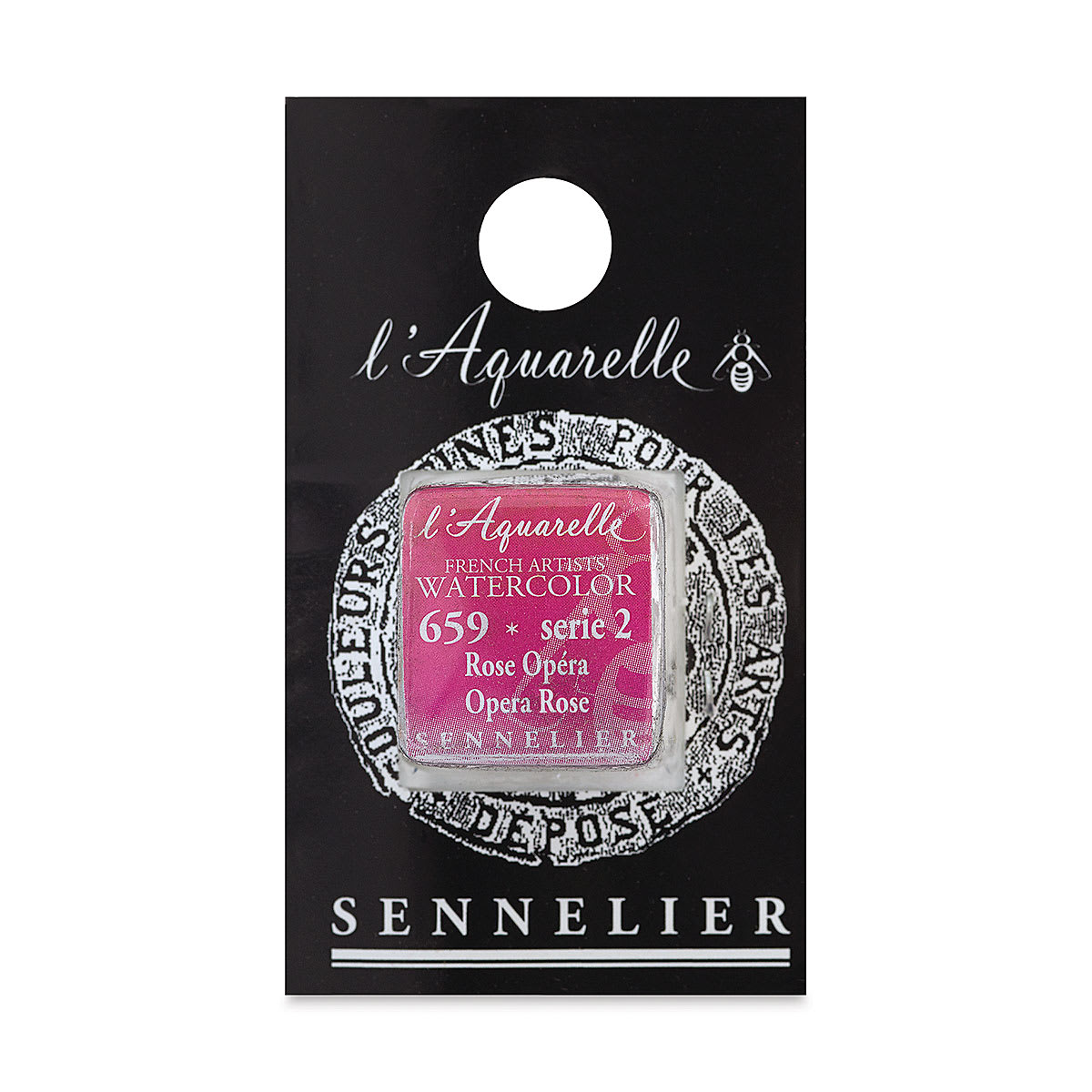 Sennelier French Artists' Watercolor - Opera Rose, Half Pan
