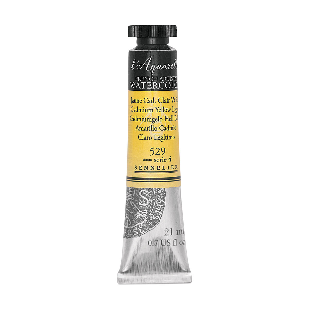 Sennelier French Artists' Watercolor - Cadmium Yellow Light, 21 ml, Tube