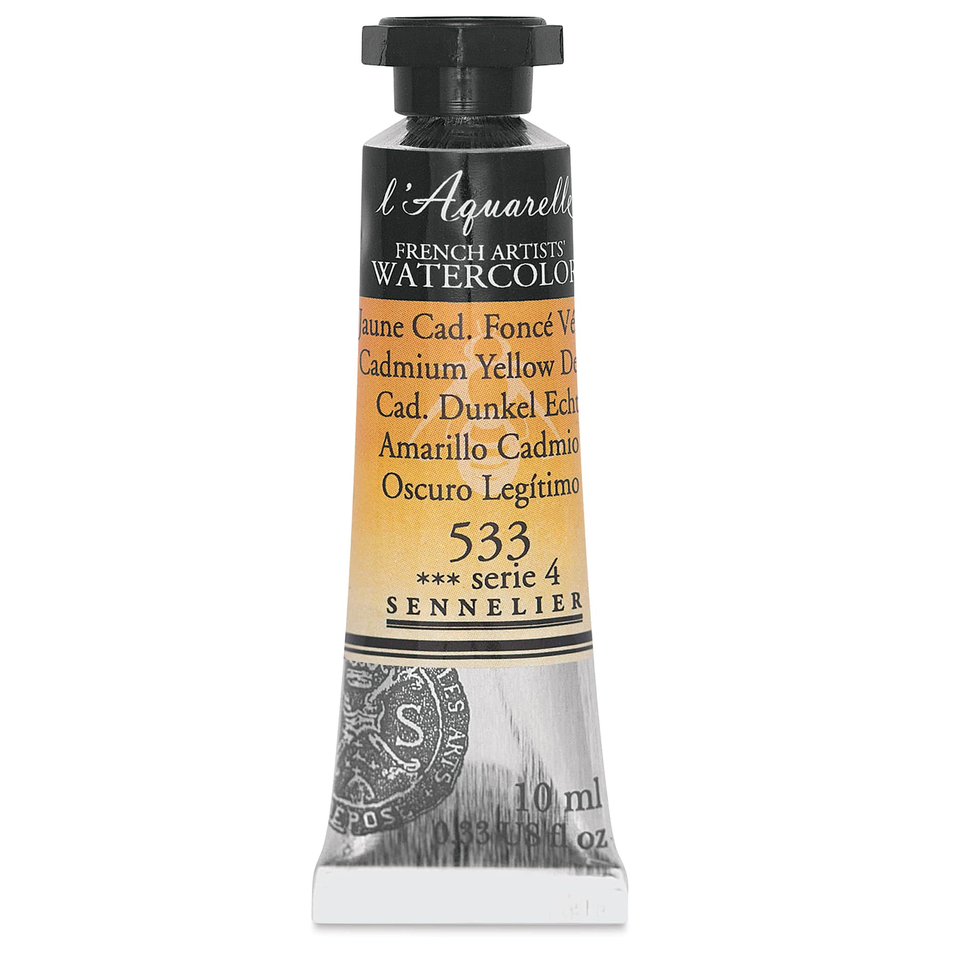 Sennelier French Artists' Watercolor - Cadmium Yellow Deep, 10 ml, Tube