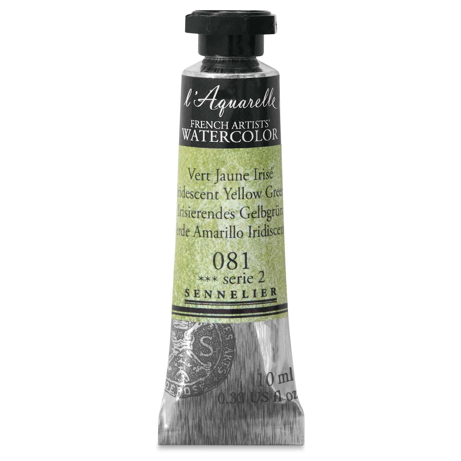 Sennelier French Artists' Watercolor - Iridescent Yellow Green, 10 ml Tube