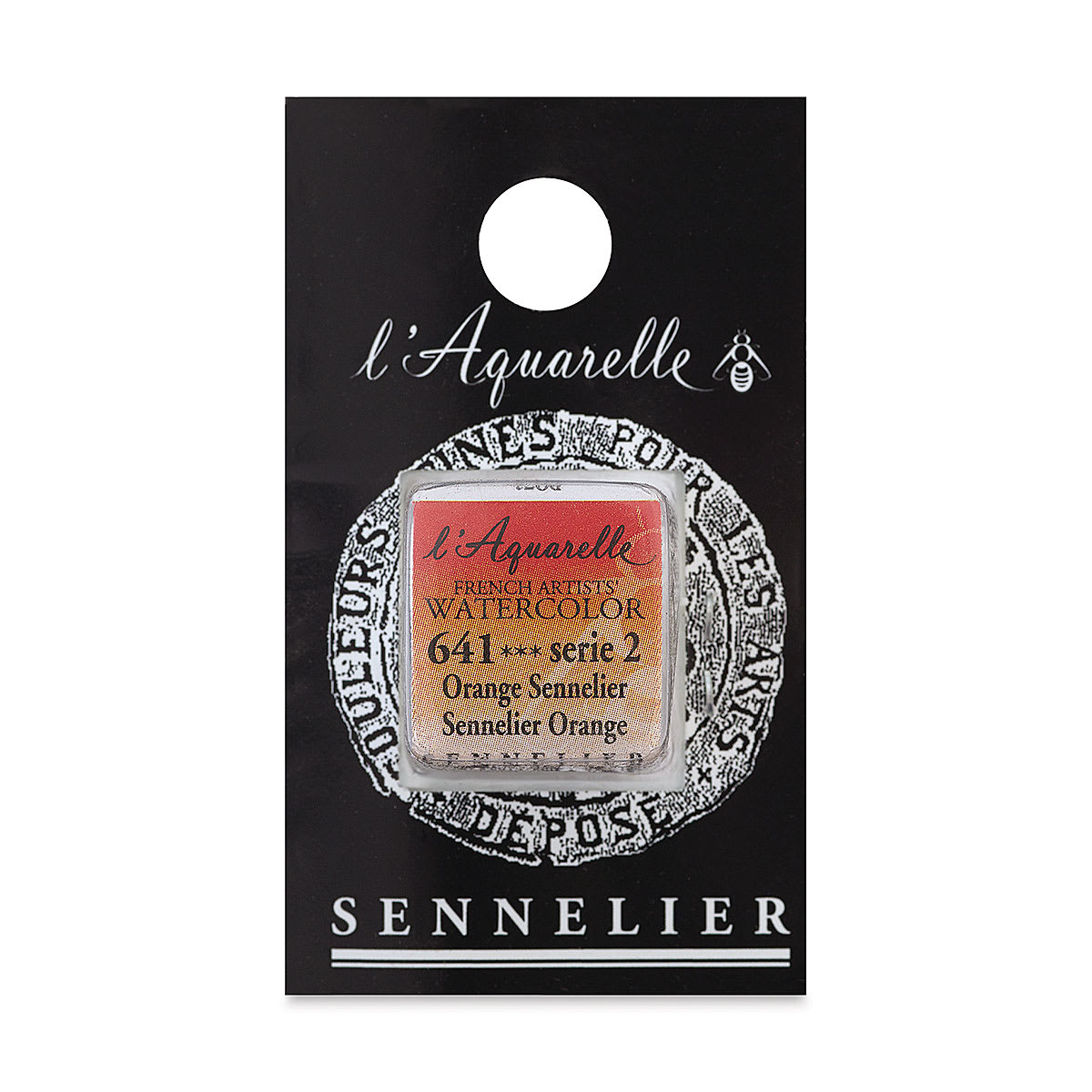 Sennelier French Artists' Watercolor - Sennelier Orange, Half Pan