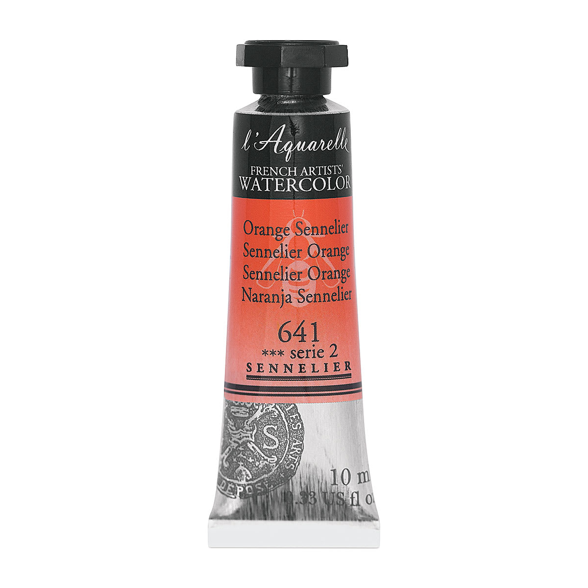 Sennelier French Artists' Watercolor - Sennelier Orange, 10 ml Tube