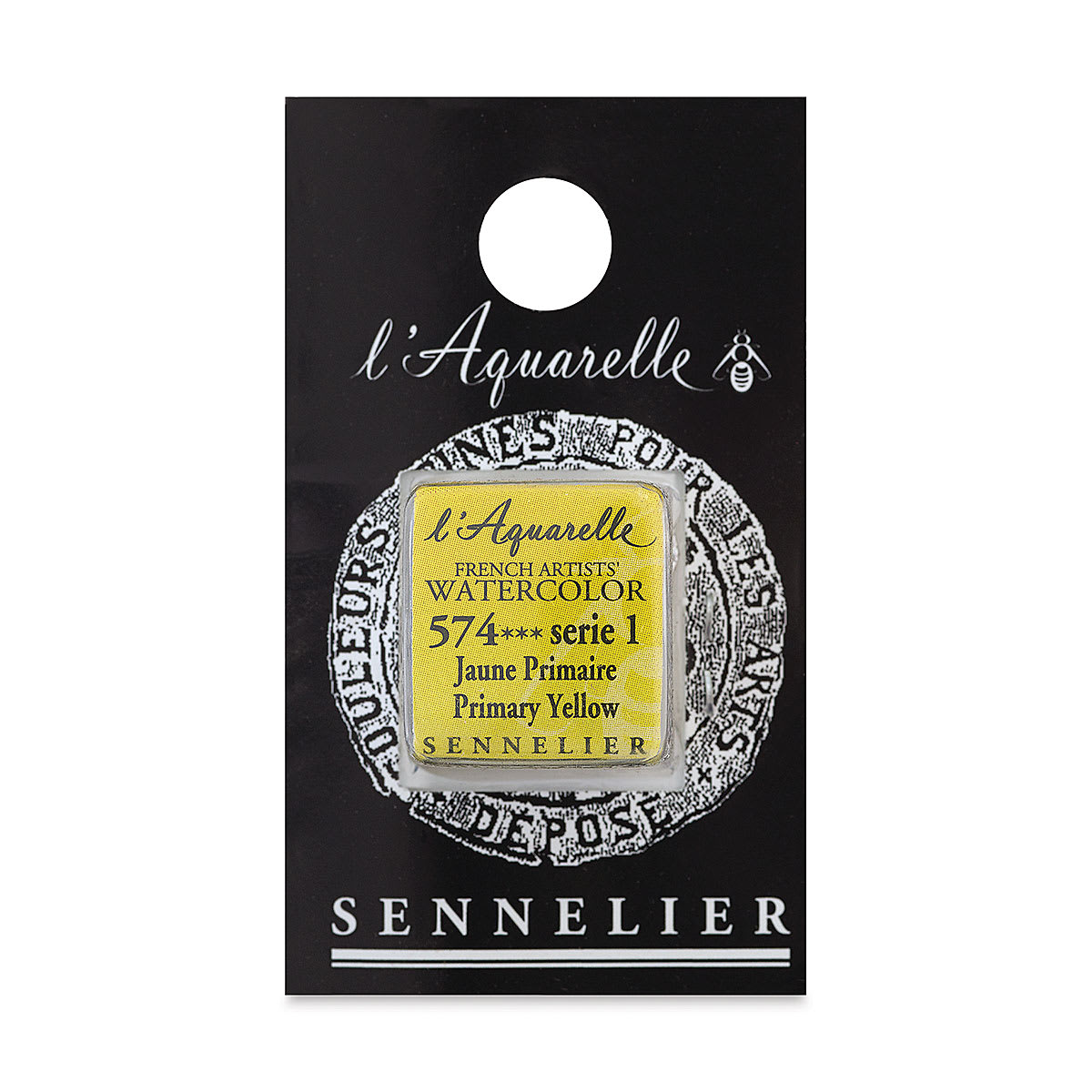 Sennelier French Artists' Watercolor - Primary Yellow, Half Pan
