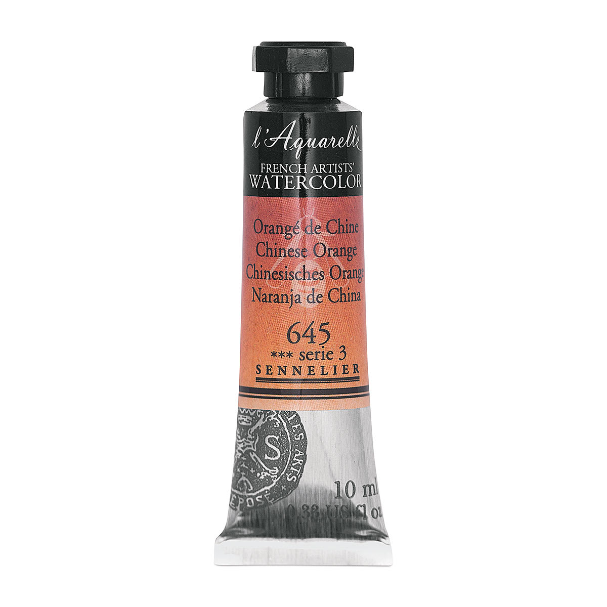 Sennelier French Artists' Watercolor - Chinese Orange, 10 ml, Tube