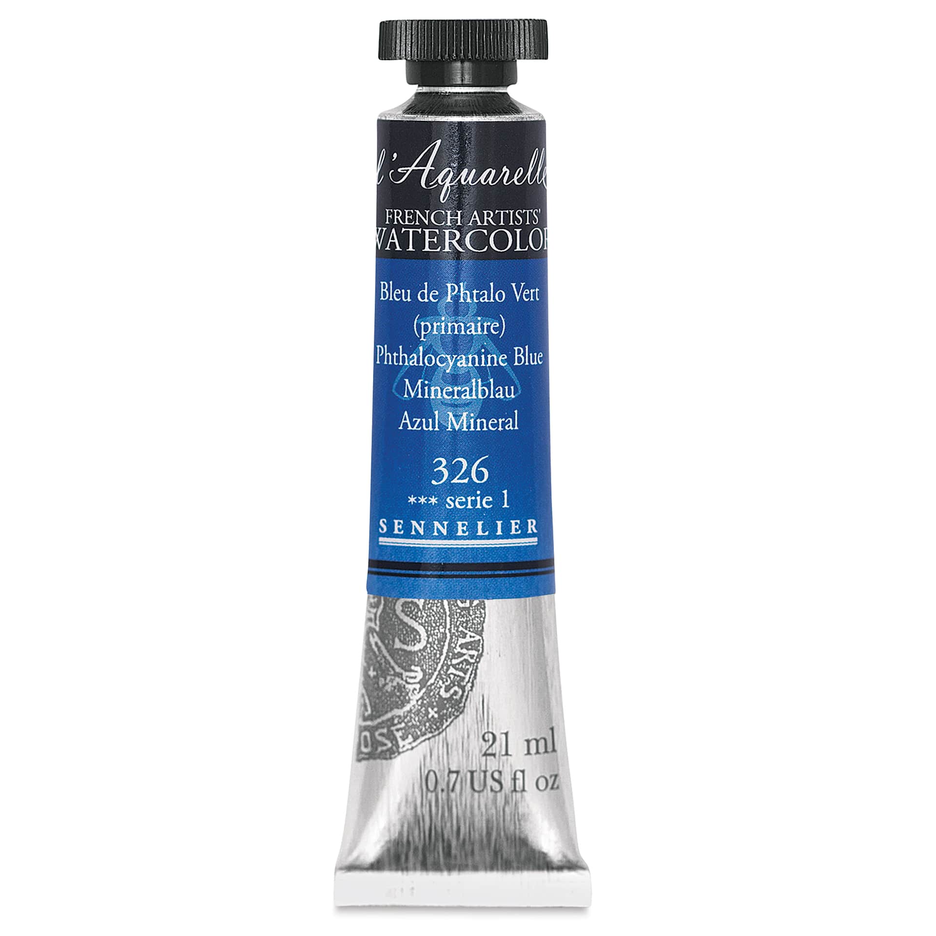 Sennelier French Artists' Watercolor - Phthalo Blue, 21 ml, Tube