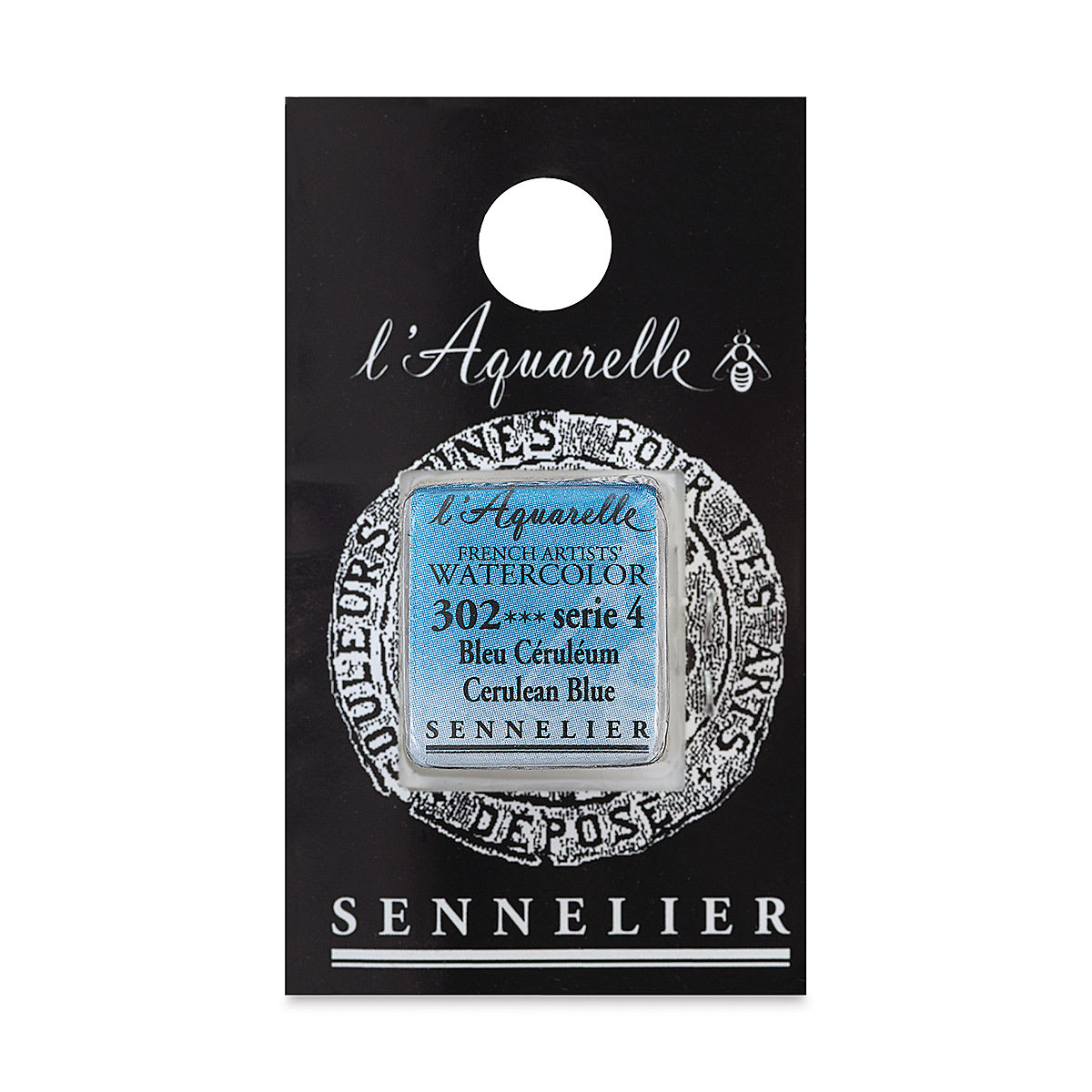 Sennelier French Artists' Watercolor - Cerulean Blue, Half Pan