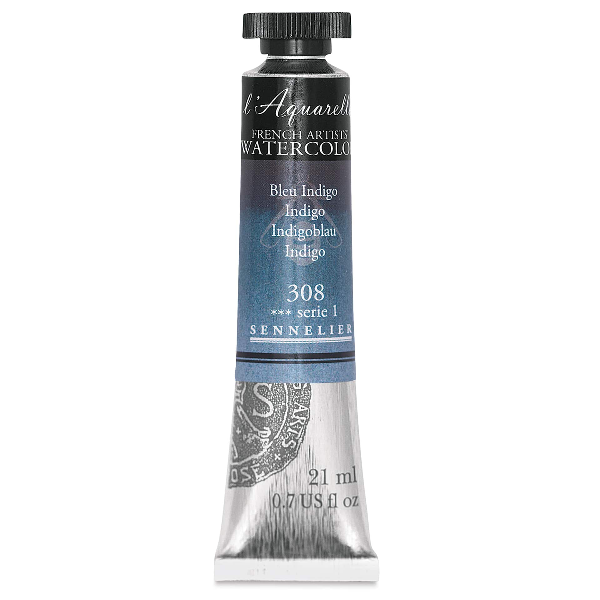 Sennelier French Artists' Watercolor - Indigo, 21 ml, Tube