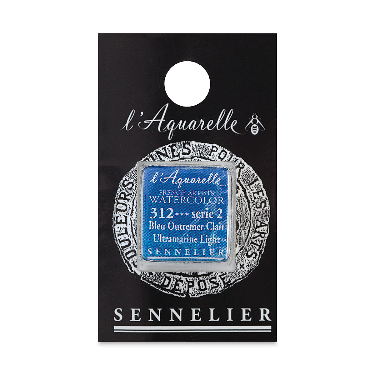 Sennelier French Artists' Watercolor - Ultramarine Light, Half Pan