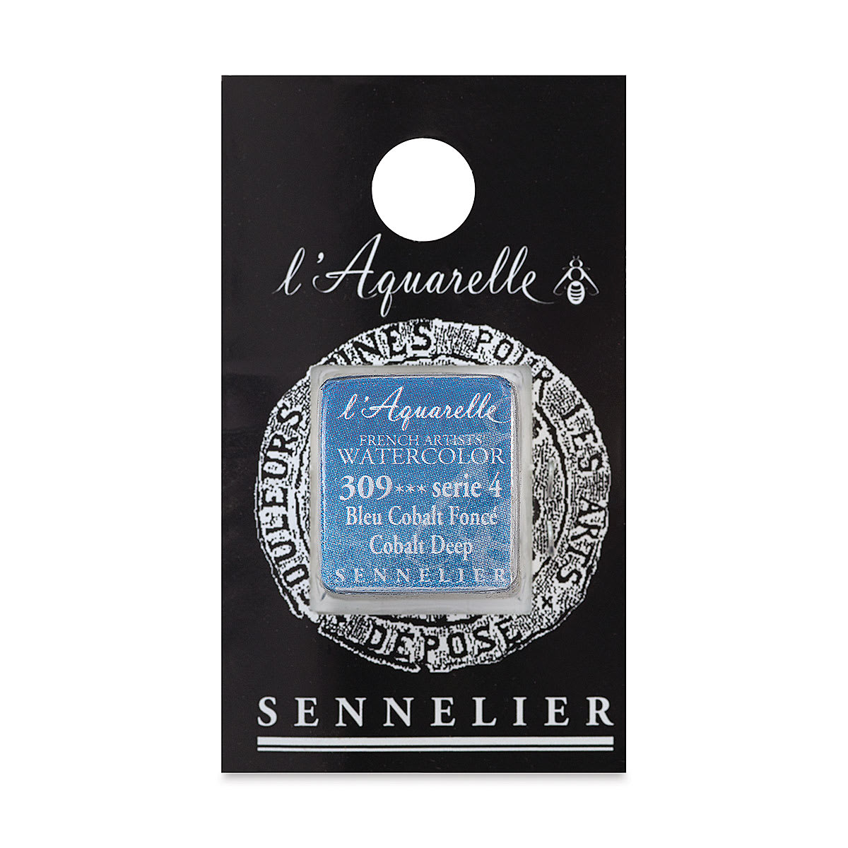Sennelier French Artists' Watercolor - Cobalt Deep, half pan
